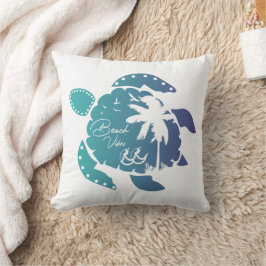 Almofada Praia com tartarugas marinhas