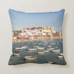 Almofada Praia de Caleta em Cadiz, a Andaluzia, espanha
