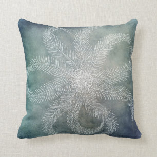 Almofada Praia Decor Sea Star Blue Watercolor Indigo