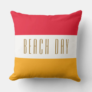 Almofada PRAIA DIA Brilho Vermelho Amarelo Laranja Banhas