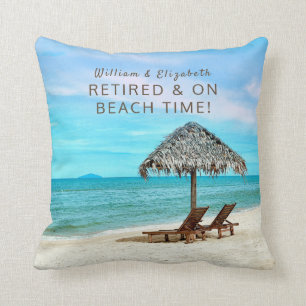 Almofada Praia Tropical do "On Beach Time" Personalizada pa