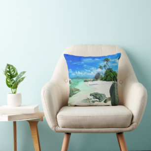 Almofada Praias Tropicais   Ilha La Digue