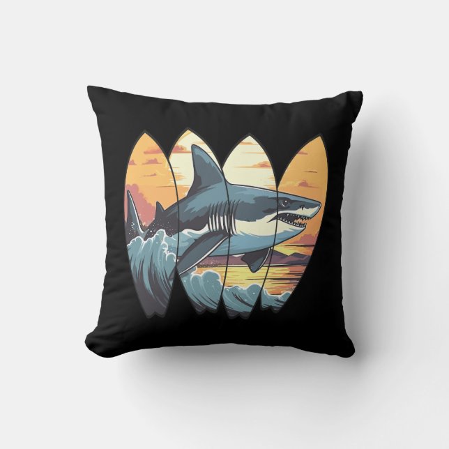 Almofada Pranchas de Surf Great White Shark (Frente)