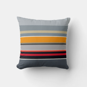Almofada Prata Azul Amarelo Vermelho Multicolor