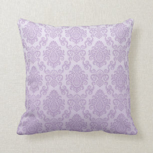 Almofada prata, lavanda, chique, damascos, florais, laço,