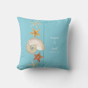 Almofada Prateleiras tropicais Starfish Nautilus Summer