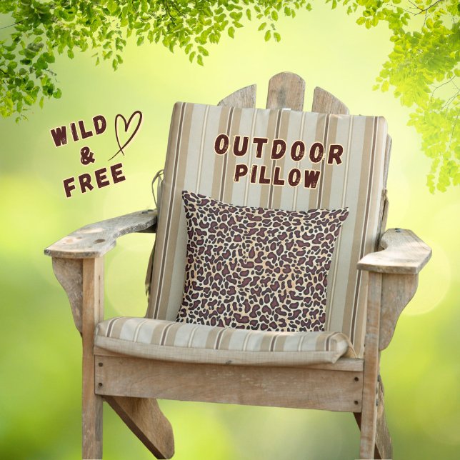 Almofada Prato Castanho-Leopardo - (Criador carregado)