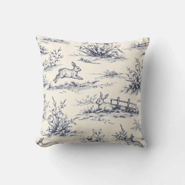 Almofada Pratos do Coelho da Páscoa (Frente)