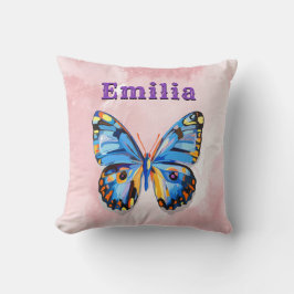 Almofada Pré-disquete Personalizado de Borboleta Azul Rosa 