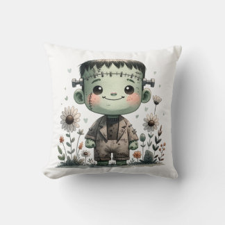 Almofada Precioso Baby Frankenstein com flores selvagens |