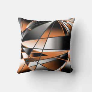 Almofada Preenchimento de Cor Gradiente Laranja Design Mecâ