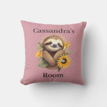 Preguiça Cor-de-Rosa com Girassóis