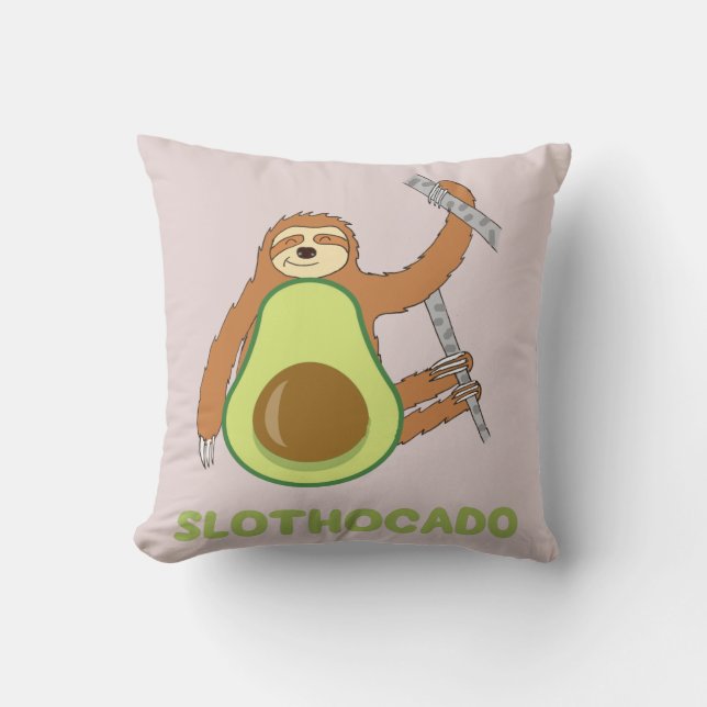 Almofada Preguiça Engraçada Abacate Preguiçocado (Frente)