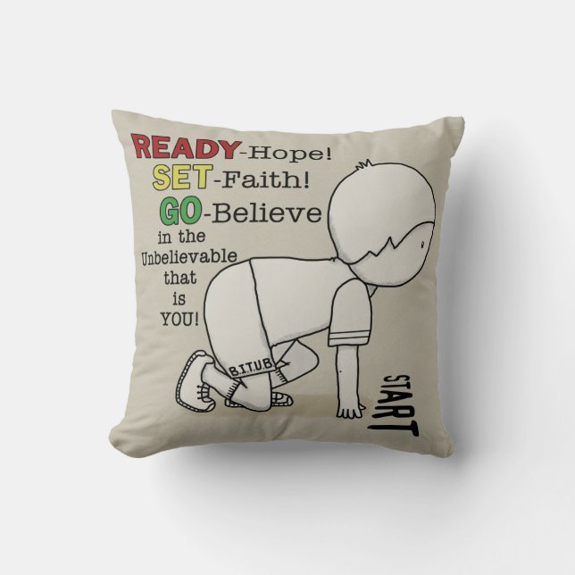 Almofada Prepare-Se, Acredite! (Frente)