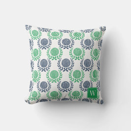 Almofada Preppy Golf Laurel Wreath - Navy & Green