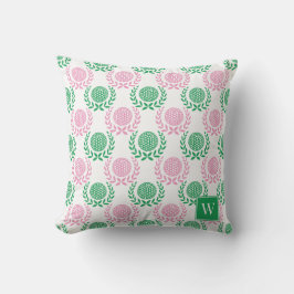Almofada Preppy Golf Laurel Wreath - Pink & Green