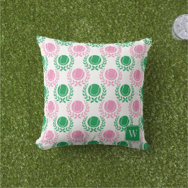 Almofada Preppy Tennis Laurel Wreath - Pink & Green