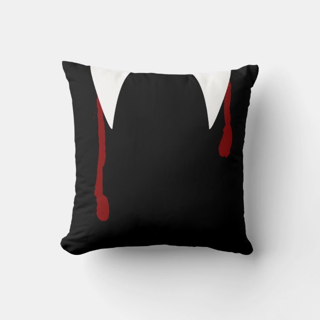Almofada Presas de vampiro e Gótico de sangue (Frente)