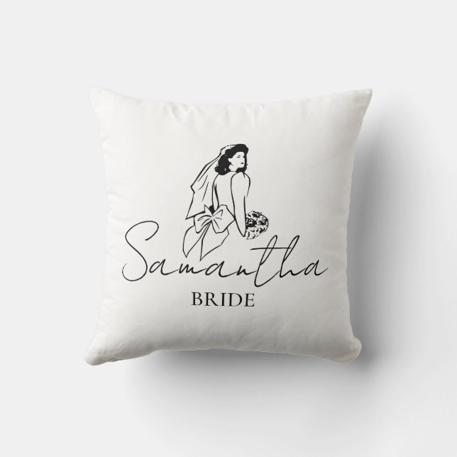 Almofada Presente com Nome de Noiva Personalizado (Verso)