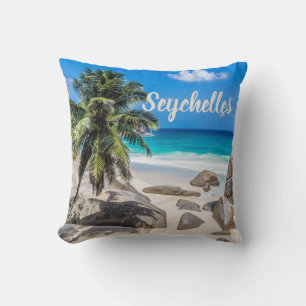 Almofada Presente da praia de Carana em Mahe Seychelles