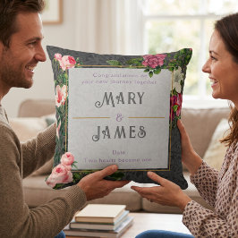 Almofada Presente de Aniversário de Casamento com Texto Per