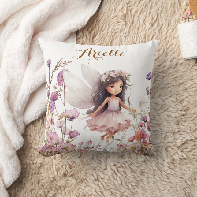 Almofada presente de aniversário de fada de lavanda (Cobertor)