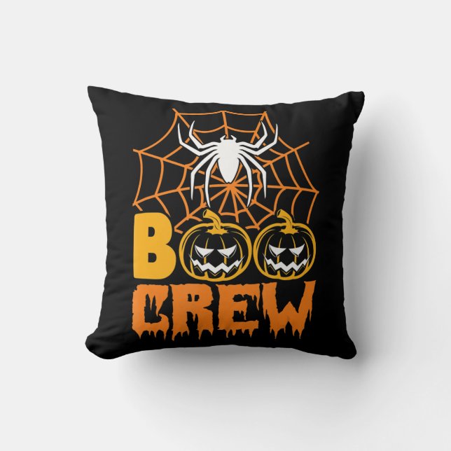 Almofada Presente de aranha |Tripulação de Boo-Aranha do Ha (Frente)