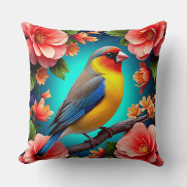 Almofada 🌷 Presente de Arte para Ela Jardim de Pássaros Ca