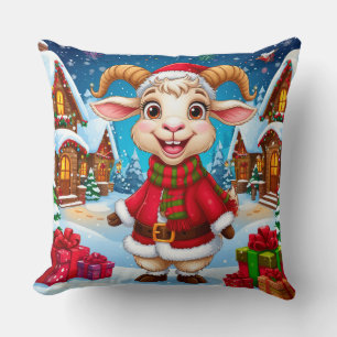 Almofada 🐐 Presente de Cabra de Natal para o Ano da Cabra