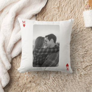 Almofada Presente de Casal de Cartas de Baralho Foto Amor R