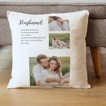Almofada Presente de Casal de Colagem Foto e Marido Românti<br><div class="desc">Presente de Casal de Colagem Foto e Marido Romântico</div>