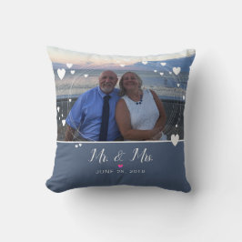 Almofada Presente de casamento com foto do Sr e Sra