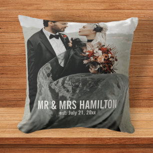 Almofada Presente de casamento de fotos personalizado