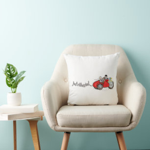 Almofada Presente de casamento de moto e sidecar para noivo