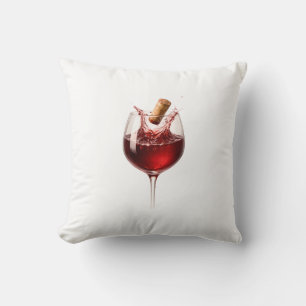 Almofada Presente de Casamento Elegante Salpico de Vinho Am