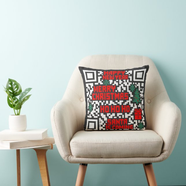 Almofada Presente de código QR de Natal (Cadeira)