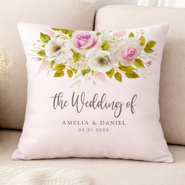 Almofada Presente de Decoração de Casamento com Rosas Cor d (Criador carregado)