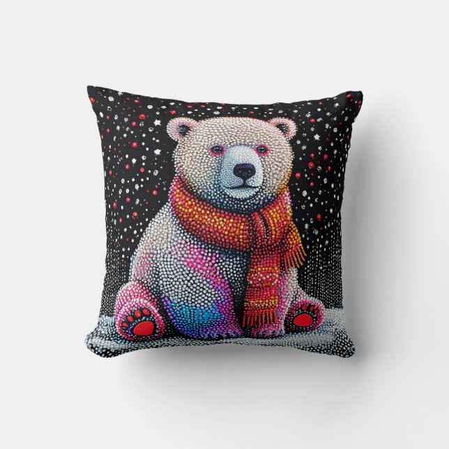 Almofada 🐻‍❄️ Presente de Decoração de Inverno Aconchegant (Frente)