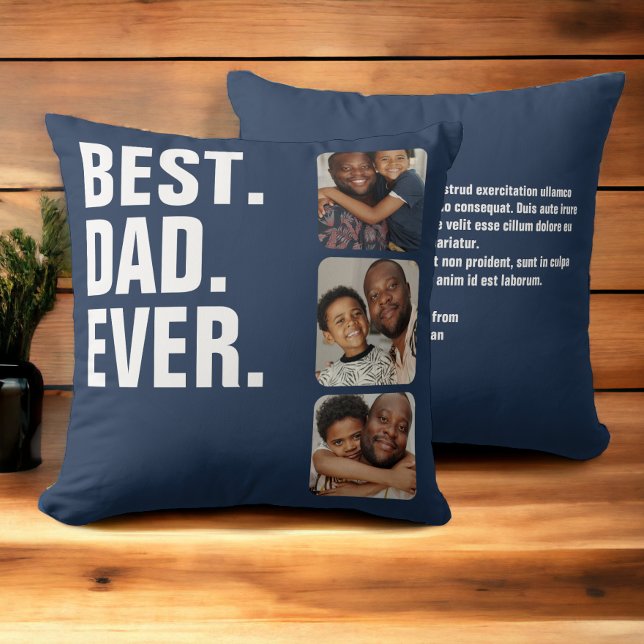 Almofada Presente de Dia dos Pais Personalizado Melhor Pai  (Criador carregado)