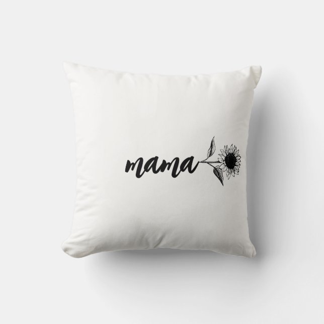Almofada Presente de flor de mamãe (Frente)