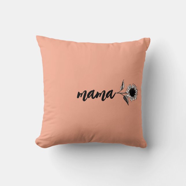 Almofada Presente de flor de mamãe (Frente)