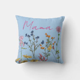 Almofada Presente de flores silvestres da mamãe
