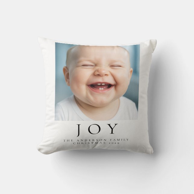 Almofada Presente de Foto da Família Moderna Joy  (Frente)