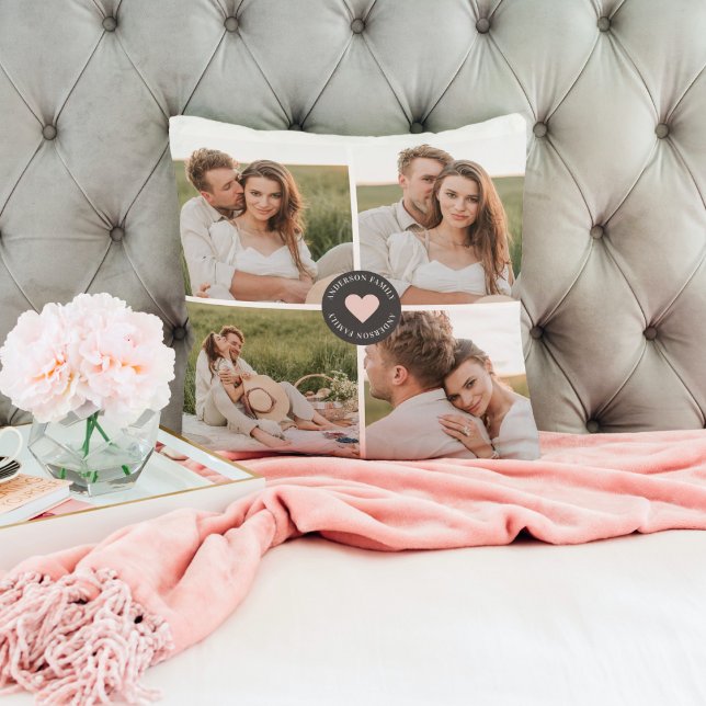 Almofada Presente de Foto Personalizada da Família de Colag (Criador carregado)