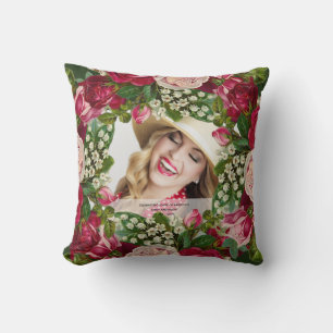 Almofada Presente de FOTO Vintage Rosa - QUALQUER OCASIÃO -