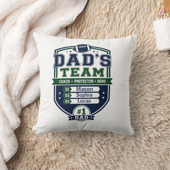 Almofada Presente de futebol personalizado do time do papai (Cobertor)