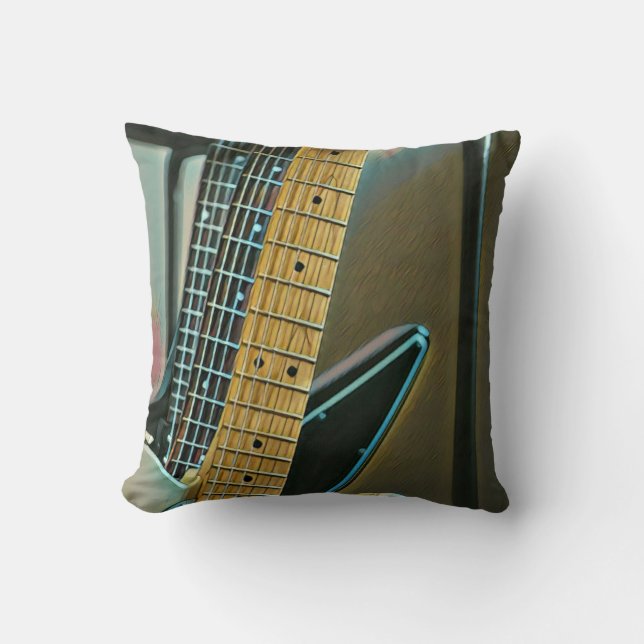 Almofada presente de guitarra para dia de os pais (Frente)