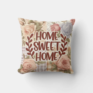 Almofada Presente de Imóveis Rosa Vintage Casa Doce Lar
