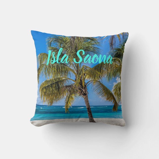 Almofada Presente de Isla Saona Beach Domenican Republic (Frente)