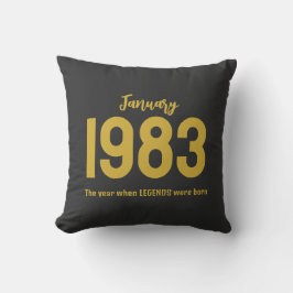 Almofada Presente de legenda de texto personalizável de mês